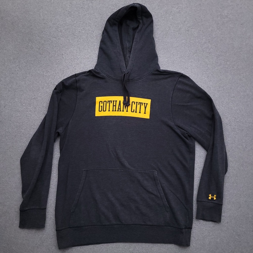 Under Armour x Gotham Hoodie Mens Medium Pullover Sweatshirt DC Comics Collab